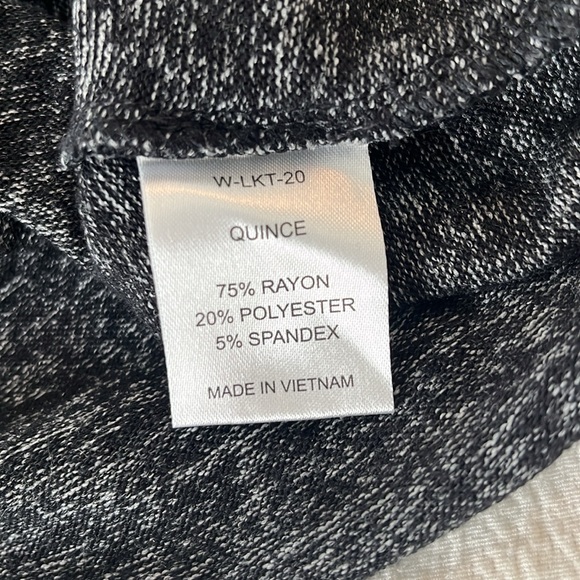 Quince Brushed Short Sleeve Lounge Tee – Charcoal, Size Medium Ultra Soft & Boxy - Picture 6 of 6